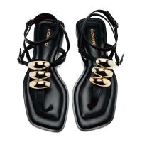 Sandalias planas de Mujer GIOSEPPO 74086 NEGRO ESCLAVA NEGRO ADORNO METAL 35950 25V - details 2