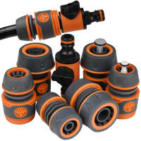 KESLA Adaptador De Jardín 2pcs 1/2" 3/4" Conector Rápido 16mm Tapa De Conexión Coupler Extensor De Tubo Para Riego - details 0