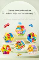 Juguetes Educativos Montessori Para Niños Bloques Temáticos De Madera Creativos Y Tridimensionales Para Conocer Colores Y Formas - details 2