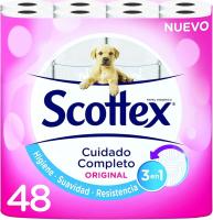 SCOTTEX papel higiénico Cuidado Completo Original 2 capas paquete 48 rollos - details 0