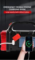 Luz Portátil Multifuncional Solar Recargable LED USB Fuente De Luz Doble Para Camping Y Exteriores Fuente De Luz De Búsqueda Fuerte - details 3