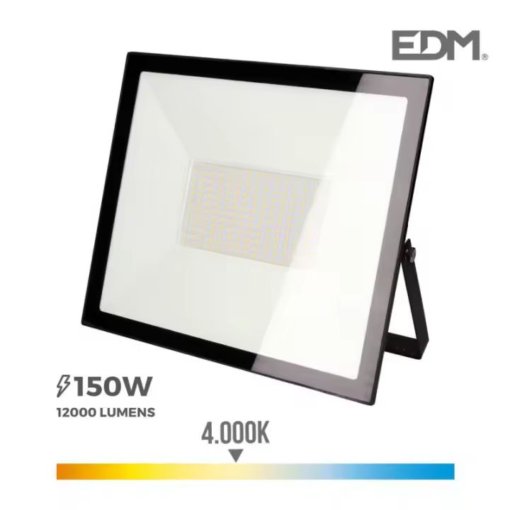 Proyector LED 150W 12000lm 4000K Luz Día 35x31x4,5cm EDM - 1