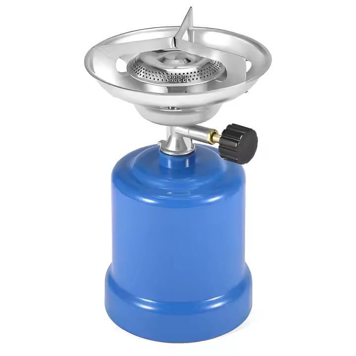 Mini Cocina de gas portátil con llama regulable Ideal para Cocinar en el camping - 1