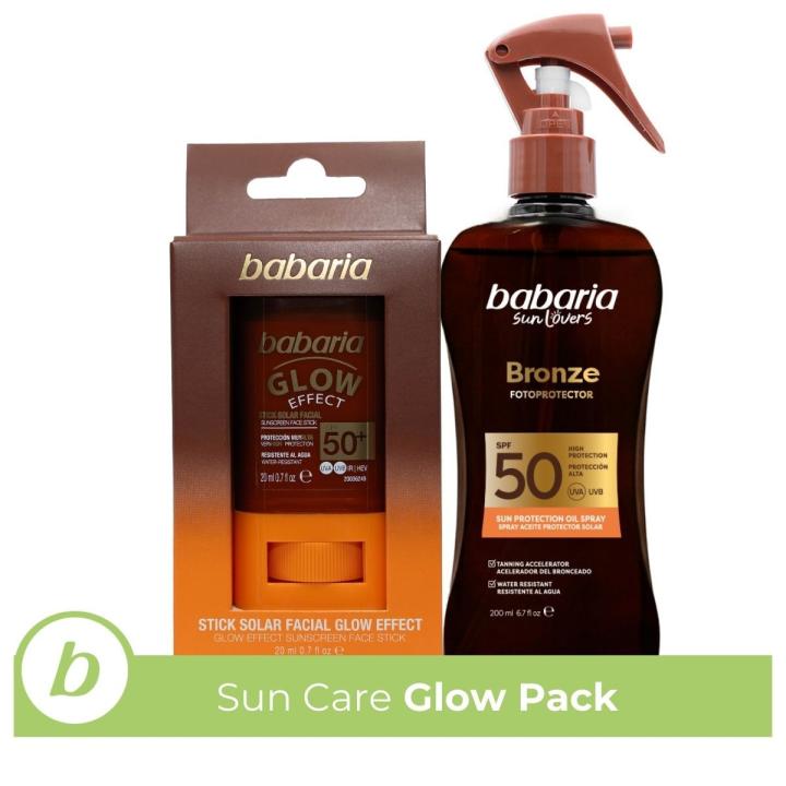 Babaria - Stick Solar Facial 50 Glow + Protector Solar SPF30 | Crema Solar En Stick Barra Cara | Bronceador Cuerpo |… — oferta en Miravia