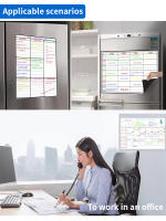 Set De Calendario Magnético Erasable Mensual Y Semanal Tablero Blanco Seco Adhesivo Para Nevera Organizador De Tareas - details 5