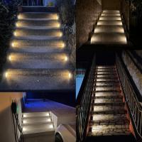 Luz de Escalera para Exterior  IP67 Impermeable Luces Solares para Exterior  Blanco Cálido 3000K Luz Lámpara Solar  Auto ON/OFF  Escalera iluminación LED para Jardín  Patio  Paquete de 6 - details 4