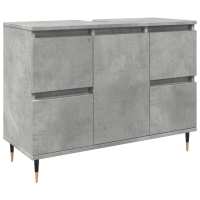 vidaXL Mueble de baño madera de ingeniería gris hormigón 80x33x60 cm - details 1