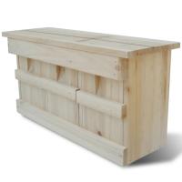 vidaXL Madera Maciza Caja Casa Nido Gorriones Pájaros 3 Cámaras Adorno Jardín Cantidad 1 unidad, 2 unidades - details 0