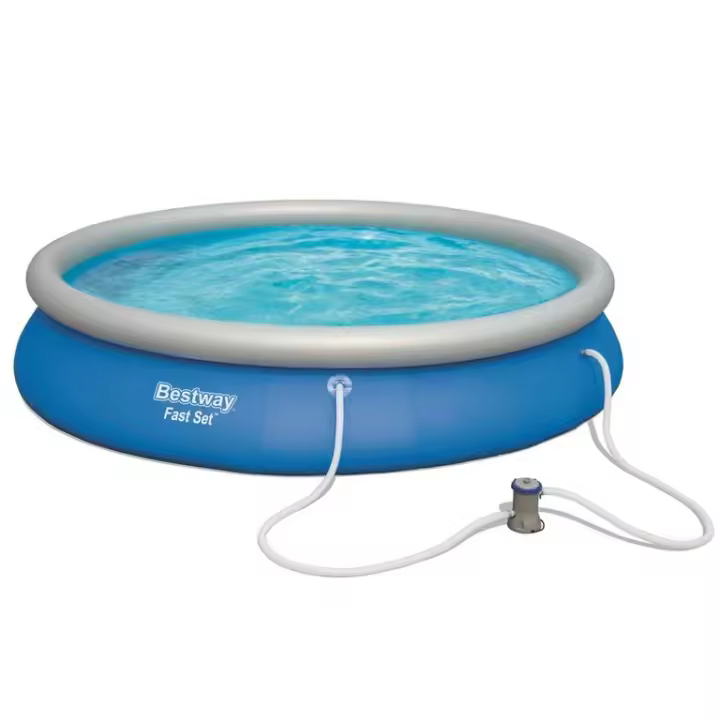 LILI HOME Piscina Autoportante Ø457 x 84 cm Y más medidas para elegir. es la opción perfecta para refrescarte y relajarte en los días calurosos, con el beneficio adicional de una depuradora integrada para mantener el agua limpia y cristalina. - 1