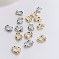 20Pcs Encantos De Uñas De Calidad Japonesa Diseño Irregular Con Perlas Doradas/Plateadas Aleación Para Decoración De Arte De Uñas - details 2
