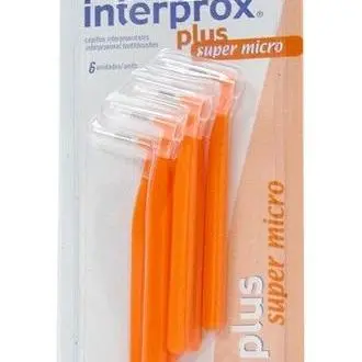 Dentaid Cepillo Interprox Plus Super Micro 6 Unidades - Limpieza Profunda y Eliminación de Placa Bacteriana - 1
