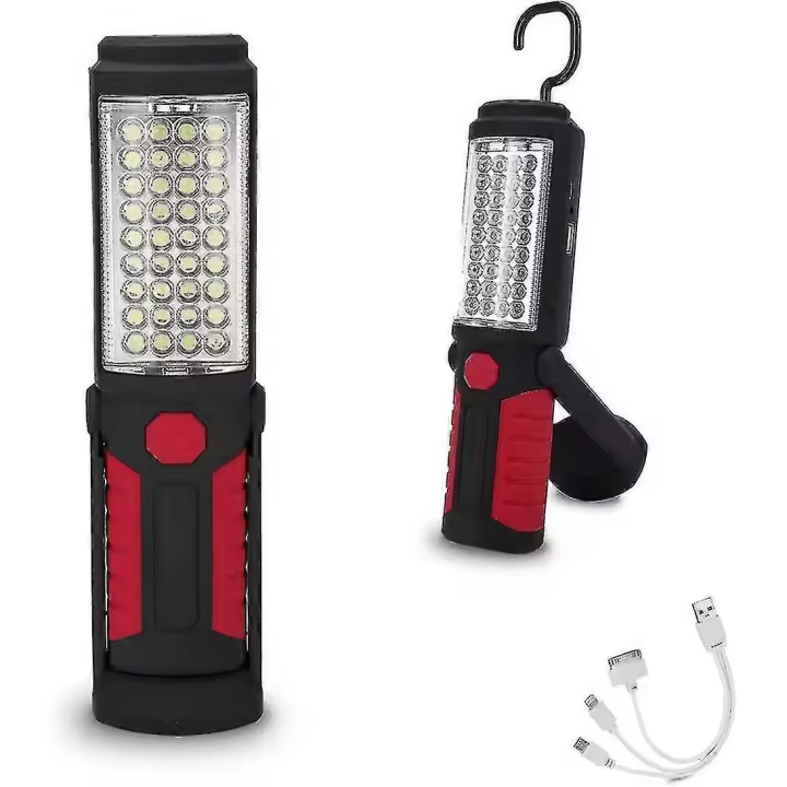 Luz DE TRABAJO LED recargable portátil multiusos indoor magnética LED y Gancho Colgante, waterproof, para Coche repaching, apagón, Hogar UN - 1
