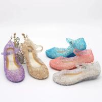 Sandalias De Verano Para Niñas Zapatos De Princesa PVC Transpirables Talla 25-37 Decoración De Cristal Estilo Cendrillon Con Tacón Suave Para Niños - details 21