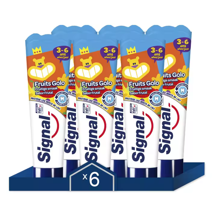 Signal Kids Pasta de Dientes Niños Sabor Frutal 50ml - Pack de 6 - 1