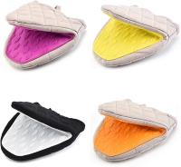 Un par de guantes de horno aislamiento térmico guantes cortos de horno cocodrilo en forma de boca de silicona para cocinar hornear Parrilla, protector de manos, naranja - details 3