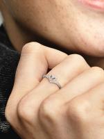 Pandora - Anillo de Corazón con brillante espoleta-Plata de Lei - details 0