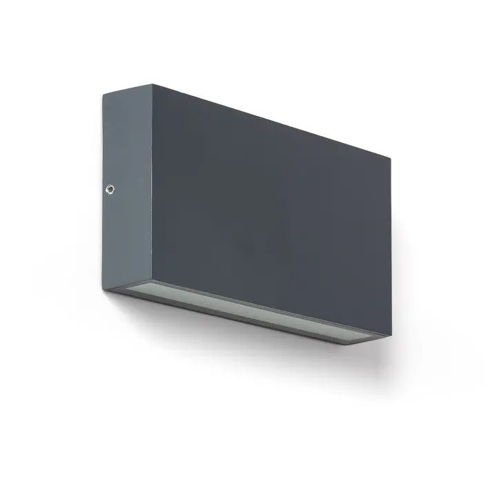 Ledkia Aplique de Pared Exterior LED 10W Aluminio Iluminación Doble Cara CCT Seleccionable Brooky M Antracita - 1