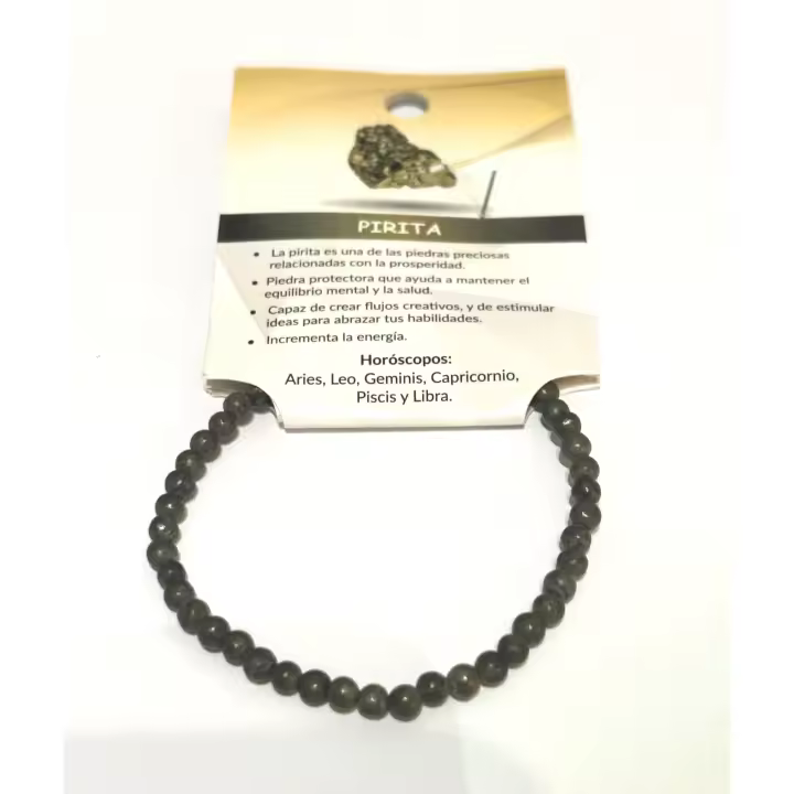 pulsera piedras naturales de pirita-40ycuatrojoyeria - 1