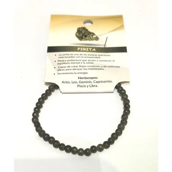 pulsera piedras naturales de pirita-40ycuatrojoyeria - 1