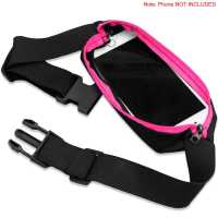 Ociodual Riñonera Deportiva Rosa Bolsa de Cintura con Cremallera Individual Simple 1 Bolsillo Cinturon Ajustable Banda - details 5