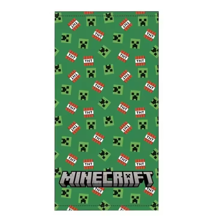Toalla para Playa Piscina Minecraft  Oficial 70x140cm infantil de microfibra para niños - 1