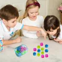 Juego Tradicional Coreano Gonggi De 12 Piezas Juguete De Colorido Alivio Del Estrés Divertido Para Niños Y Adultos Set De Piedras De Tiza En Caja - details 1