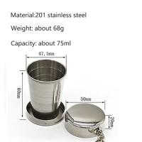 Vaso De Vino Telescópico De 75ml Plástico Plegable Inoxidable 201 Para Camping Picnic Tourist Utensilios De Mesa Ultra Pequeño - details 0