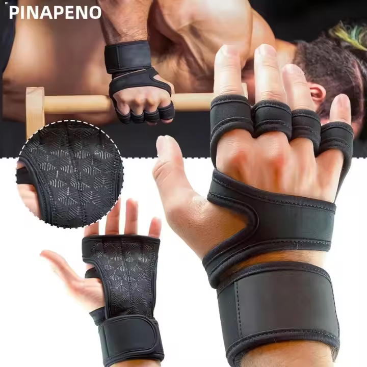 Guantes De Entrenamiento Para Hombres Y Mujeres Guantes De Gimnasio Para Ejercicio Fitness Protección De Muñeca Y Palma Para Levantamiento De Pesas - 1