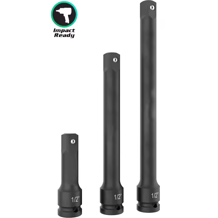 JOMAFA - Juego De Alargadores o Extensiones 1/2 " de impacto 75mm, 125mm y 250mm, 3 piezas - 6376 - 1