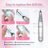 Máquina De Uñas Profesional 45000RPM Para Remover Polvos De Gel Y Arte De Uñas Portátil Herramienta De Archado Para Uñas De Acrílico Y Gel - details 4