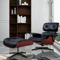 TY302 Classic Recliner Deep Acid Branch Armchair With Black Cowhide Black Big Head Foot Swivel Deck Chair Furniture - details 12