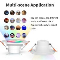 Tuya Inteligente Bluetooth Downlight 10W 15W RGB Control De Color Por Voz Google Home Alexa Luz De Techo Inteligente APP Smart Life AC85-265V - details 1