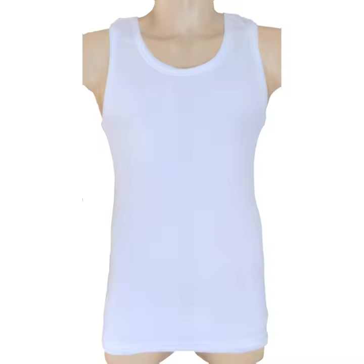 Sporting - Pack de 2 Camisetas de hombre tirantes lisa. Blanco, Negro, Gris jaspeado y Celeste. Ropa interior de hombre.261 - 1