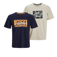 Jack & Jones Hombre Pack 2 Camisetas de Algodón de 160 grs de Algodón Ajuste REGULAR FIT Moda Casual informal REF 268439 - details 2