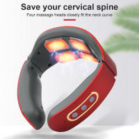 Masajeador De Cuello Y Hombros Eléctrico Con 4 Cabezas Pulso Magnético TENS Calor Alivio Del Dolor Relaxación De La Vertebra Cervical - details 0