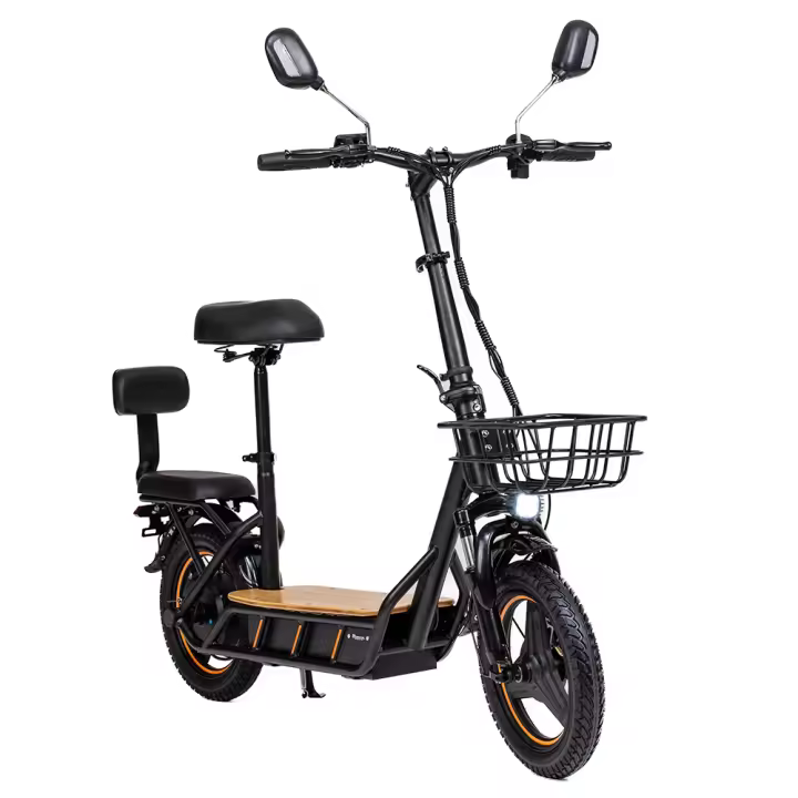 KuKirin C1 Pro Patinete Scooter Eléctrico, Motor 500W, Batería 48V 26Ah, Neumático Neumático 14 Pulgadas, Velocidad Máxima 45 km/h, Alcance 100 km, Plegado con un solo clic, Asiento Trasero y Canasta de Almacenamiento Delantera, Espejo Retrovisor - 1