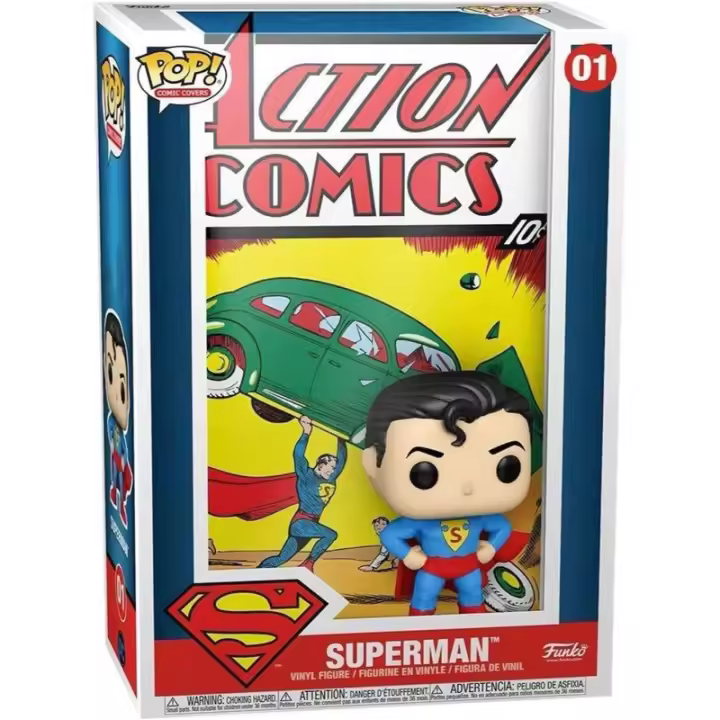 DC POP! Comic Cover Vinyl Figura Superman 10cm - 1
