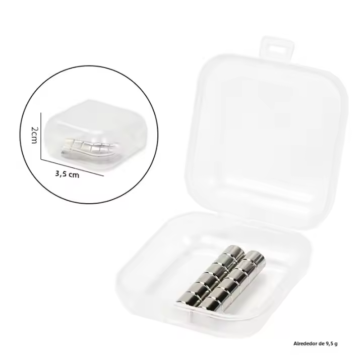 12Pcs/Box Mini Imanes Redondos Para Uñas De Acrílico 0.4*0.5cm Herramienta De Atracción Magnética Para Cortauñas Falsas Y Cuchillas - 1