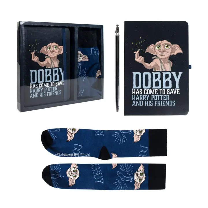 Dobby, set de papelería con calcetines en caja de regalo. - 1