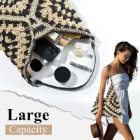 Bolsas de Playa de paja para Mujer-Bolso de mano tejido de Verano, Bolsa de Playa Grande para Mujeres para Vacaciones - details 4