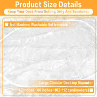 Funda Redonda De PVC Impermeable Y Antiaceite Con Borde Elástico Para Mesa Protección Fácil De Limpiar Para Hogar Y Eventos - details 6
