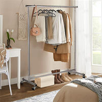 Burro Ropa, Perchero de Pie, Perchero Burro Ropa, Percheros de Ropa Resistente, Perchero Burro Ajustable de Metal con Ruedas - Altura Regulable - Burro Extensible para Ropa - 132 x 40 x 170 cm - details 3