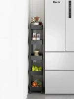 Carrito De Ruedas Multicapa Para Baño Y Cocina Organizador De Maquillaje Estante Móvil Para Sala De Estar Plástico Resistentes Cuatro Capas - details 2
