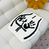 Carpetas Suaves De Terciopelo Para El Baño Non-Slip Absorbente De Agua Alfombra De Mano Hecha Para Dormitorio Cocina Toilette - details 5