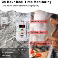 Natural Gas Detector and Carbon Monoxide CO Detector,Combustible Gas Detector Monitor for Co, Methane in Kitchen-EU Plug - details 0