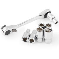Llave De Enchufe Doble Cabeza 2 En 1 Mini Llave De Destornillador Con Mango 72 Dientes Herramienta Rápida Para Instalación - details 8