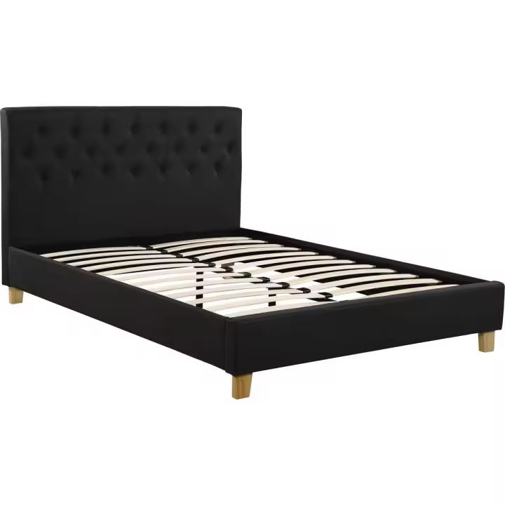 Habitat y Jardin - Cama "EMMY" - 140 x 190 cm - Gris - 1