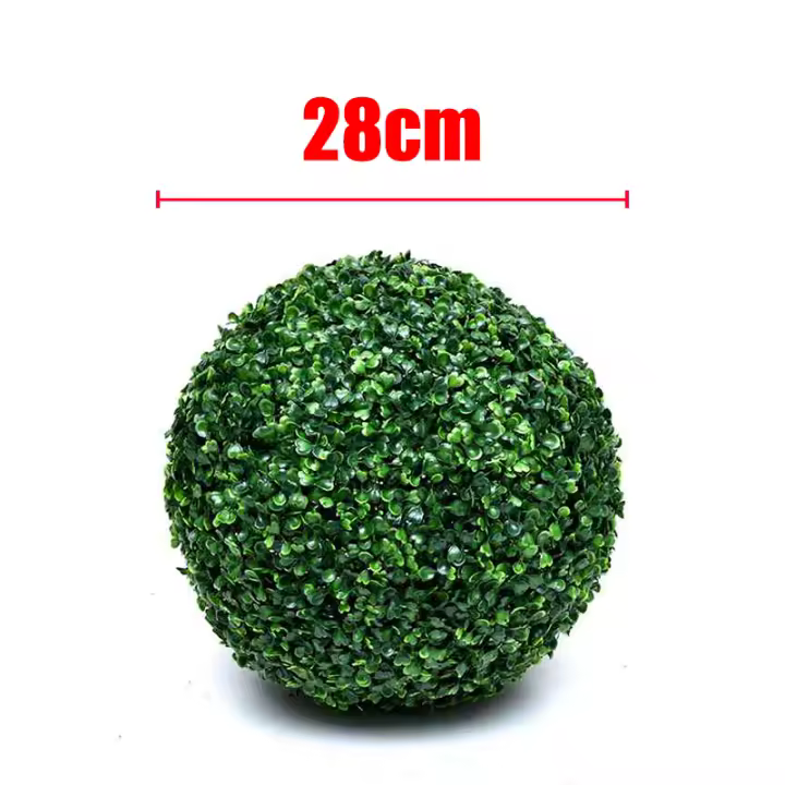 Bola De Topiario Artificial De Boxeo Falso 13/18/23/28/36cm Decoración Para Jardín Patio Balconón Bodas Y Hogar Material PE - 1