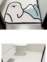 VIKAMA Alfombra Antideslizante Absorbente De Diatomita Con Diseño De Conejo Anormal Y Dibujos Animados Para Baño Entrada Piso Del Hogar - details 6