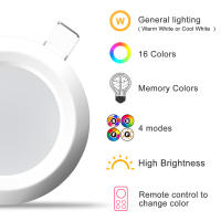Spotlight LED Recorrido 10W/15W Para Techo RGB Luz Baja Para Decoración De Habitaciones AC 85-220V Blanco Frío Y Calido Panel LED Redondo - details 2